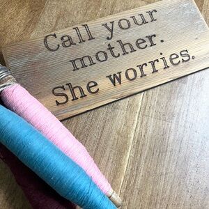 Wooden Sign with Engraved Message